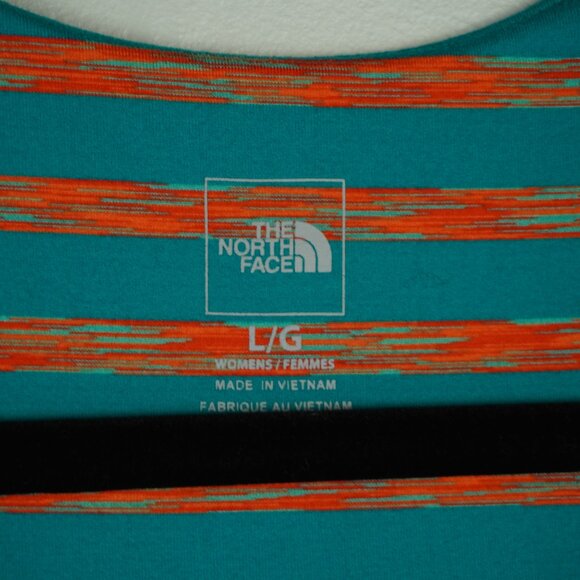 The North Face Turquoise Blue & Orange Striped‎ Tank Midi Dress Size Large - Picture 8 of 9